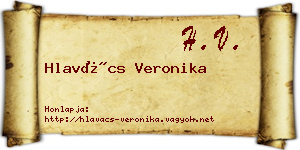 Hlavács Veronika névjegykártya